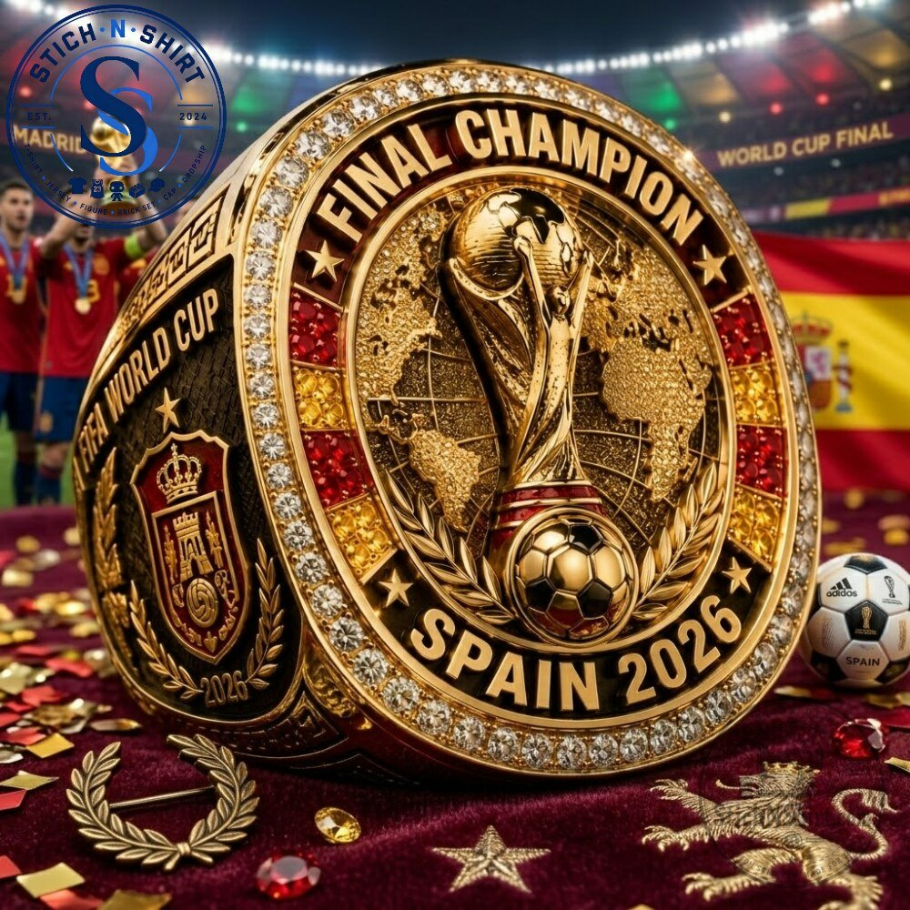 Spain FIFA World Cup 2026 Champions Ring Spain Final Champion Merch Gift For Football Fans - Merchluma