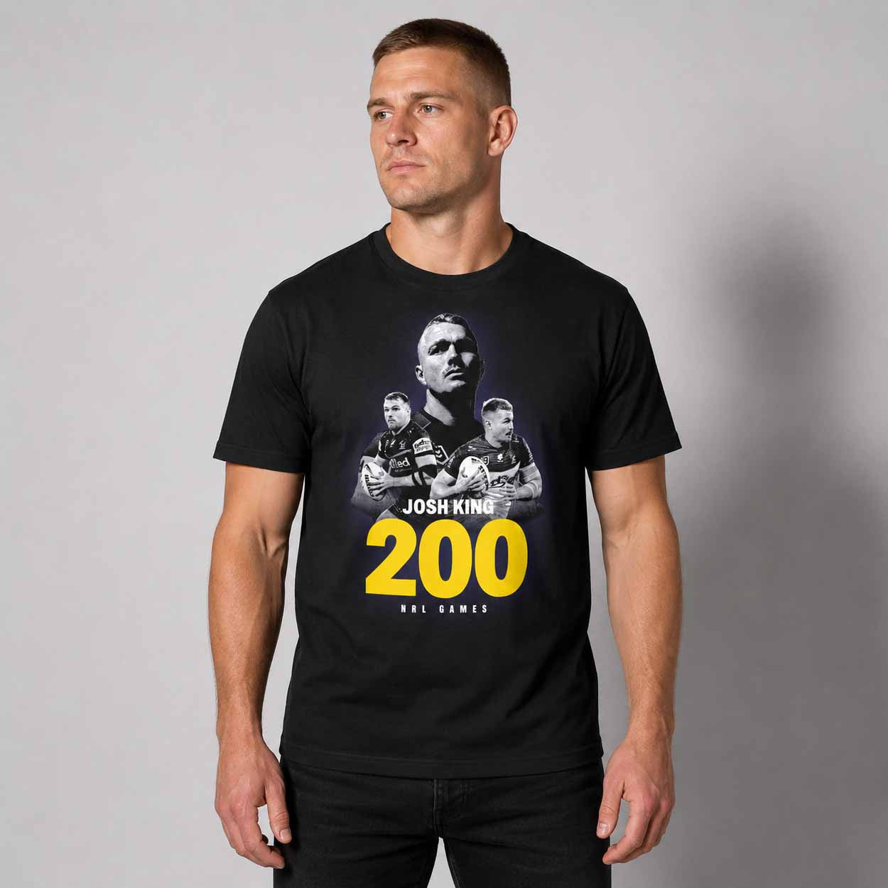 Josh King 200 National Rugby League Games Shirt 2026 Josh King Merch Gift For Husband - Merchluma