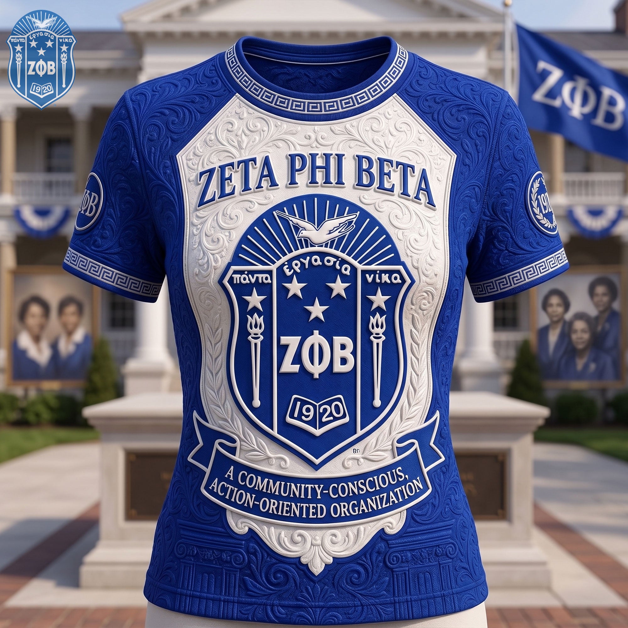 Zeta Phi Beta Merch 2026 A Community Conscious Action Oriented Organization T-Shirt Best Gifts - Merchluma
