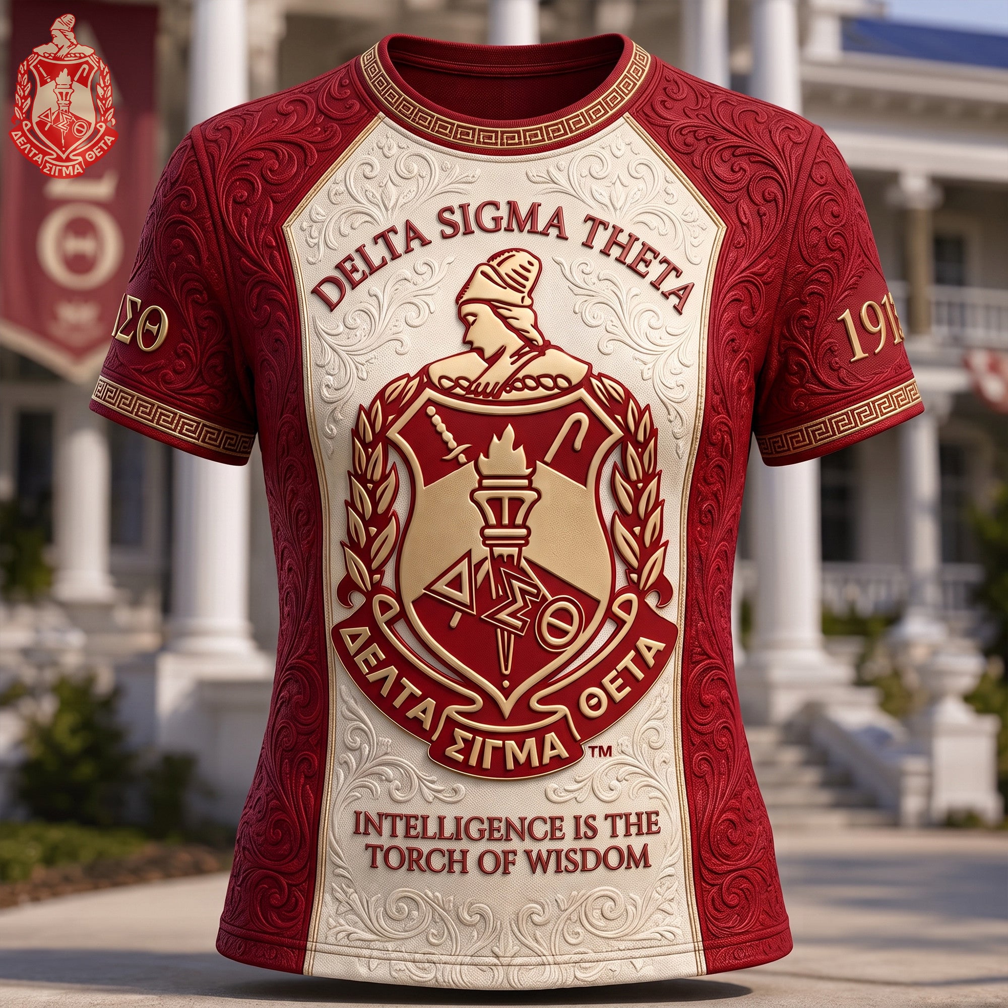 Delta Sigma Theta Merch Intelligence Is The Torch Of Wisdom T-Shirt Present For Besties - Merchluma