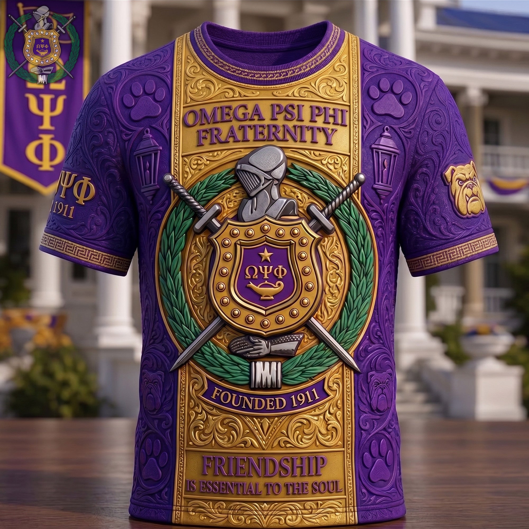 Omega Psi Phi Fraternity Merch Friendship Is Essential To The Soul T-Shirt Present For Father - Merchluma