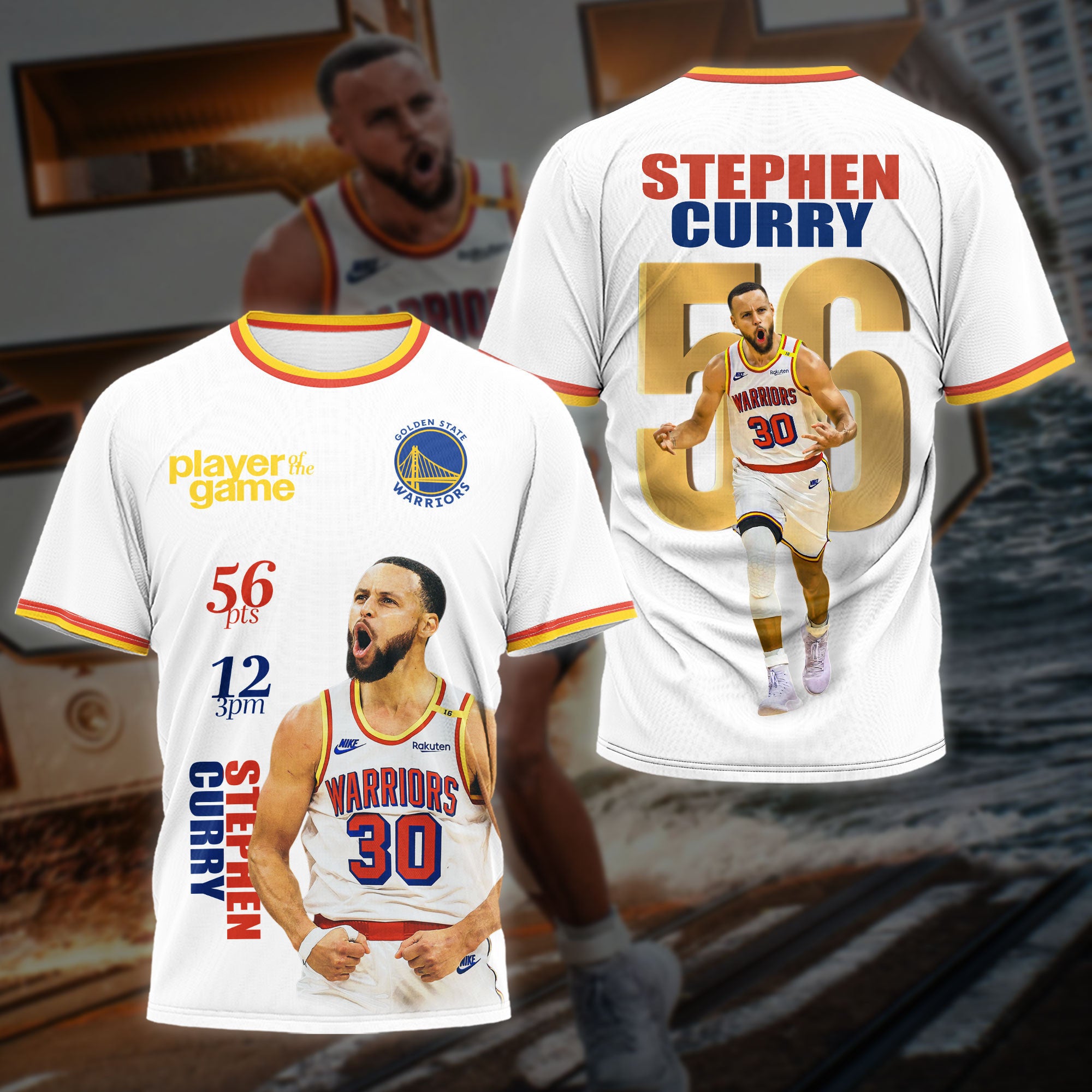 Golden State Warriors Merch 2026 Stephen Curry Player Of The Game T-Shirt Basketball Fan Gear - Merchluma