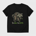 Stay Weird Stay Jimothy V-Neck T-Shirt Funny Raccoon Animal Apparel BFF Gifts - Merchluma