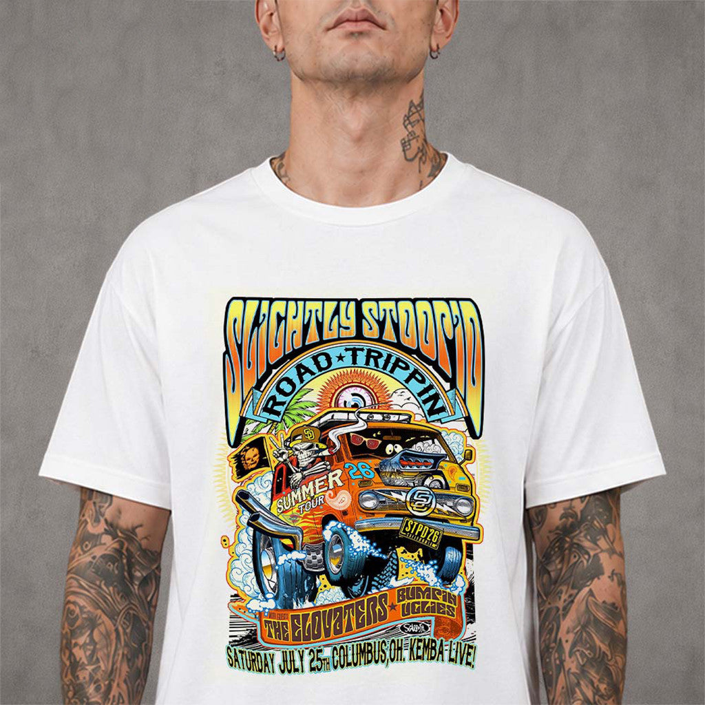 Slightly Stoopid Road Trippin Columbus Ohio T-Shirt Slightly Stoopid Merch Gift For Rockers - Merchluma