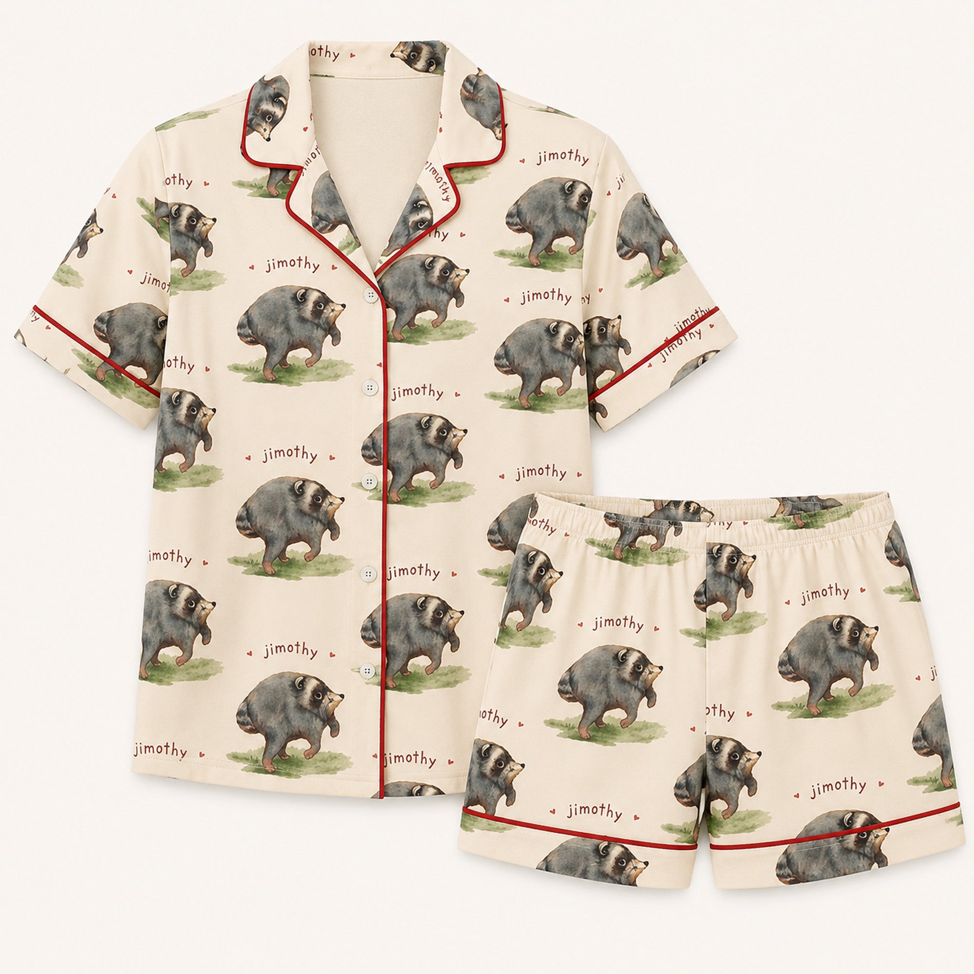 Jimothy Raccoon Pajama Set Funny Women's Apparel Gifts For Raccoon Lovers - Merchluma