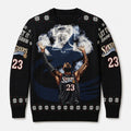 James 76ers With Bells On Ugly Holiday Sweater Philadelphia 76ers Merch Gifts For Fans - Merchluma