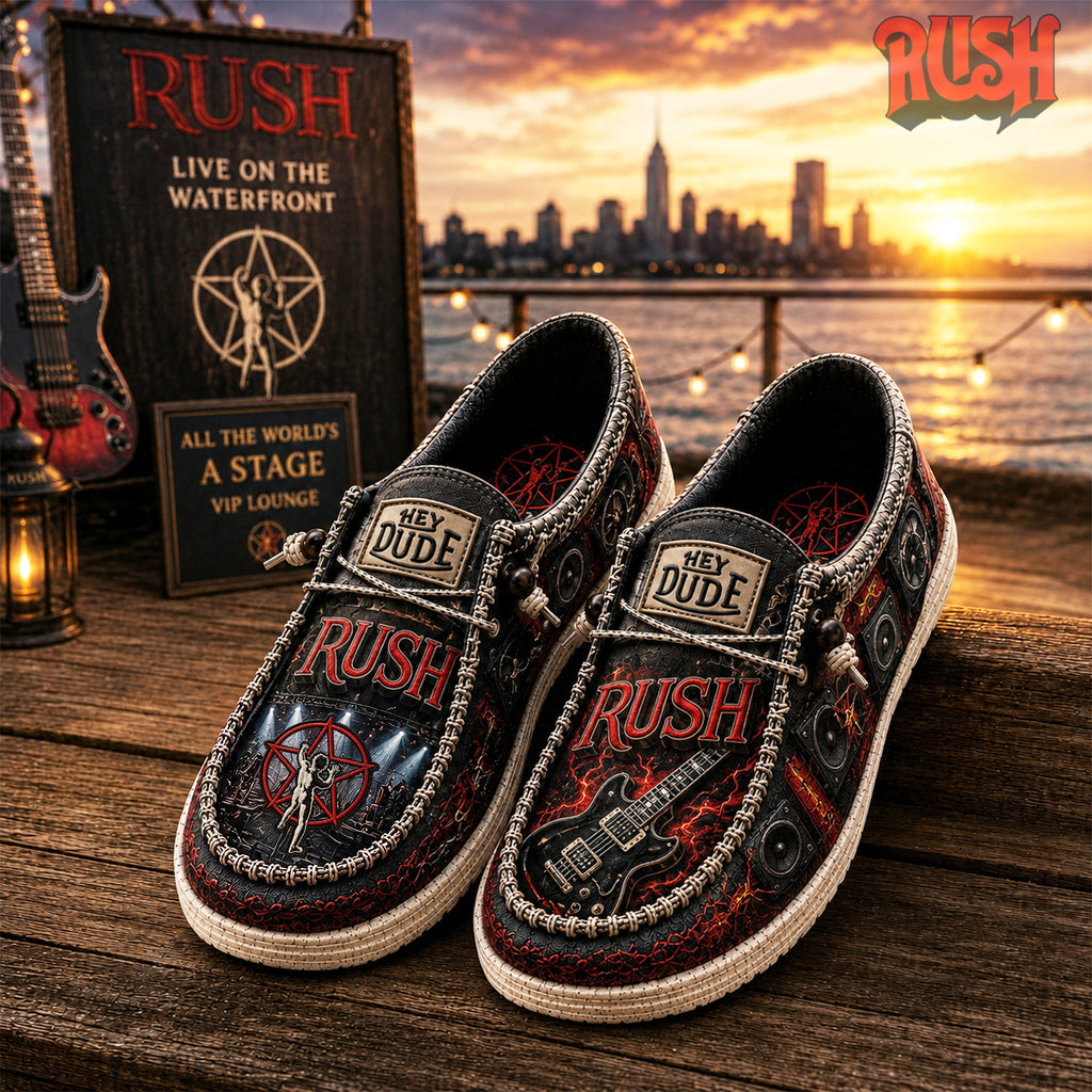 RUSH Starman Loafer Shoes RUSH Band Merch Best Gifts For Music Lovers - Merchluma