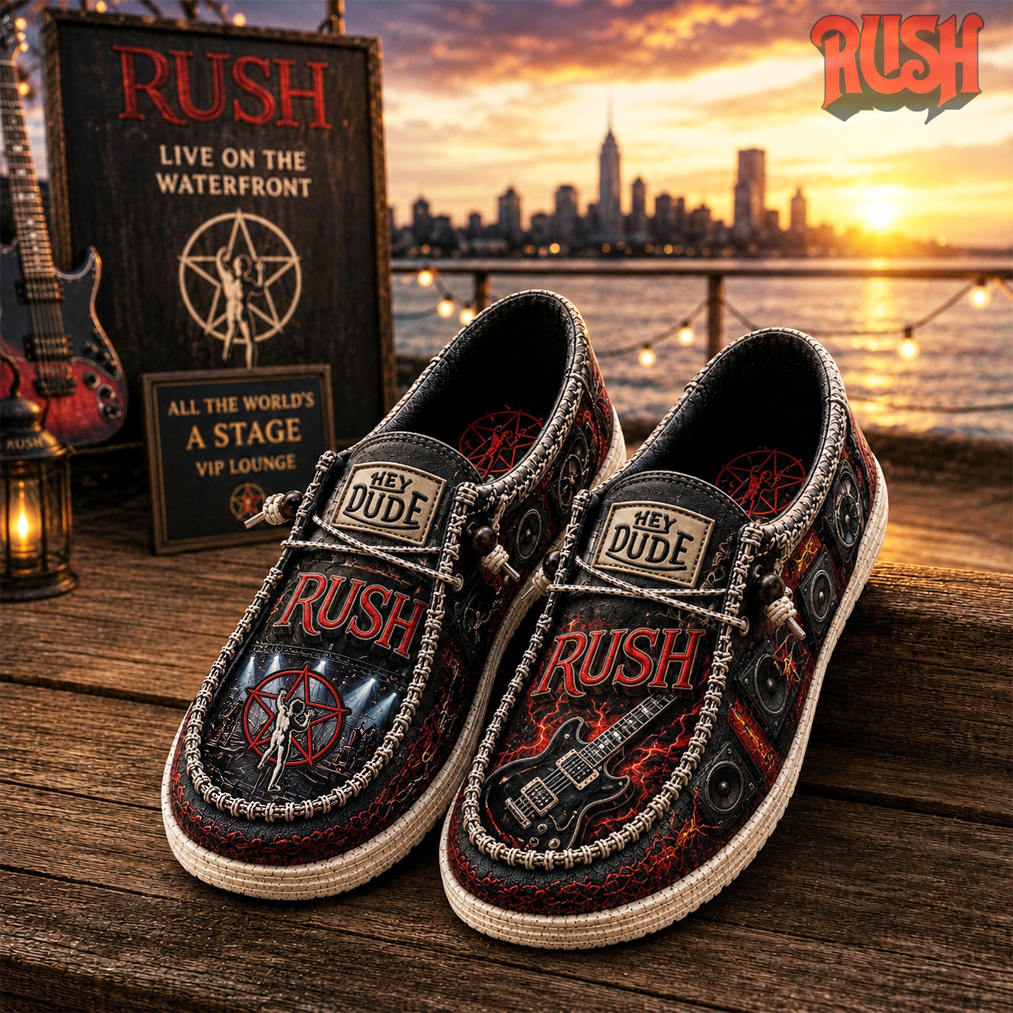 RUSH Starman Loafer Shoes RUSH Band Merch Best Gifts For Music Lovers - Merchluma