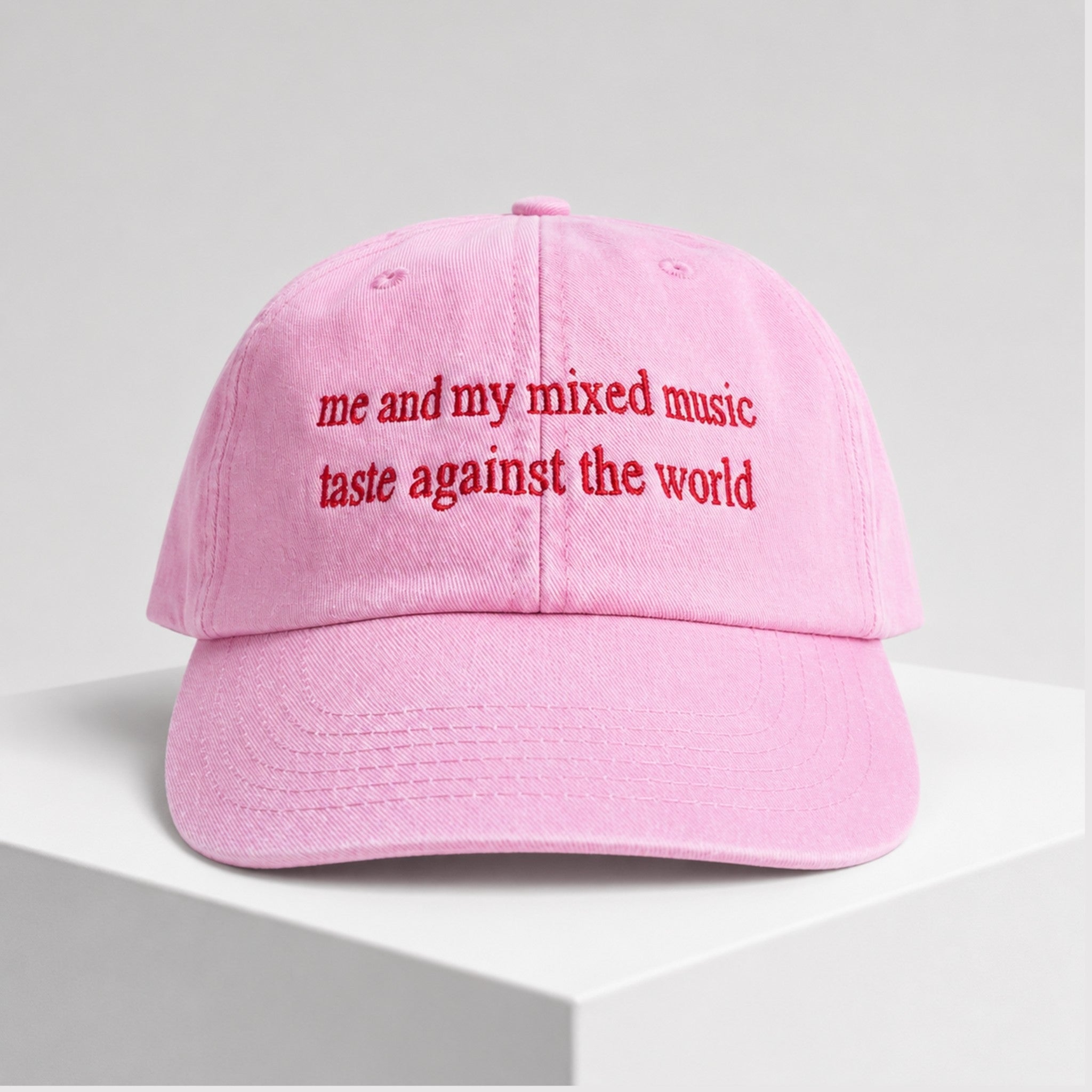 Me And My Mixed Music Taste Against The World 2026 Hat Embroidered Funny Gifts For Her - Merchluma