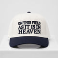 On This Field As It Is In Heaven 2026 Hat Embroidered Bible Verse Merch Gift For Dad - Merchluma