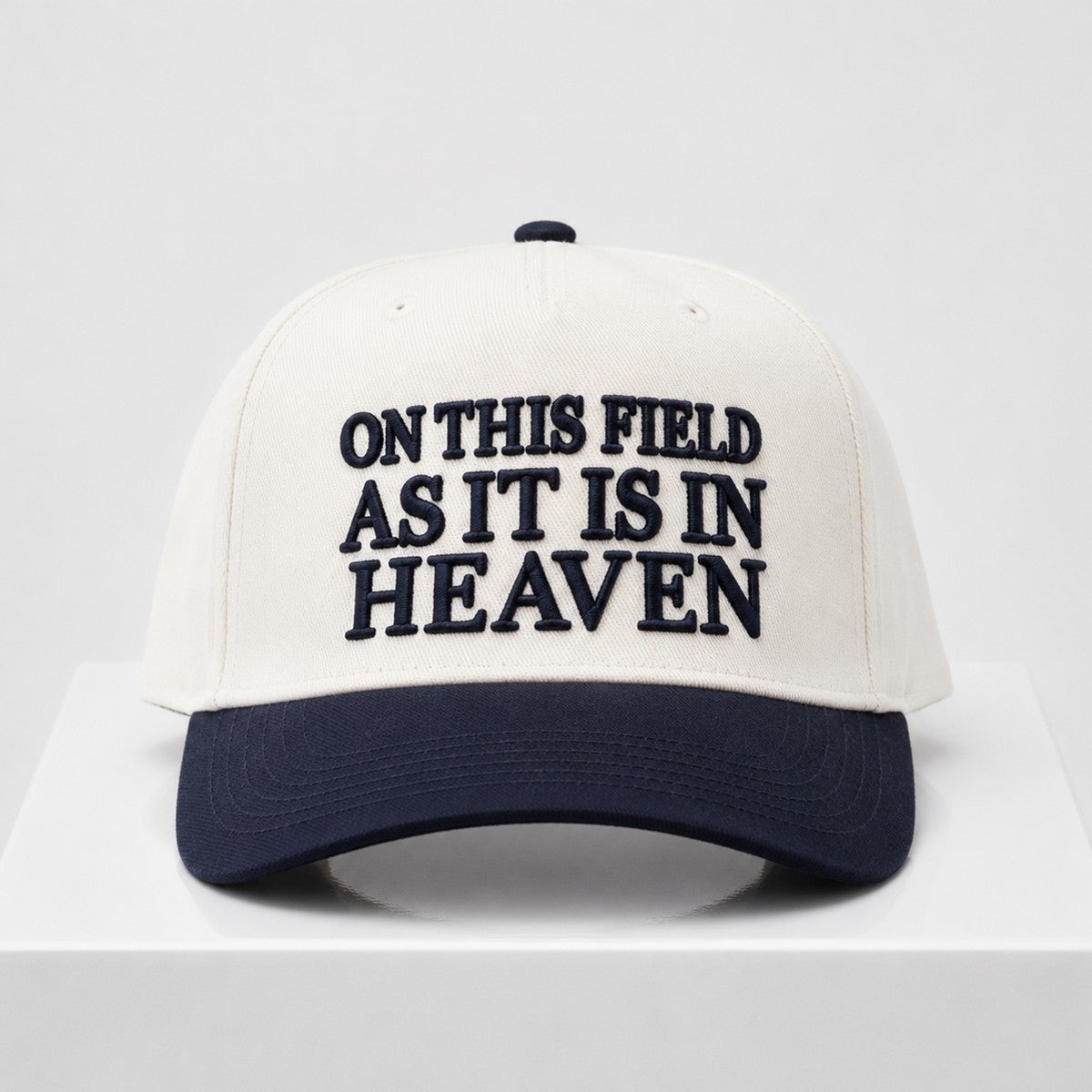 On This Field As It Is In Heaven 2026 Hat Embroidered Bible Verse Merch Gift For Dad - Merchluma