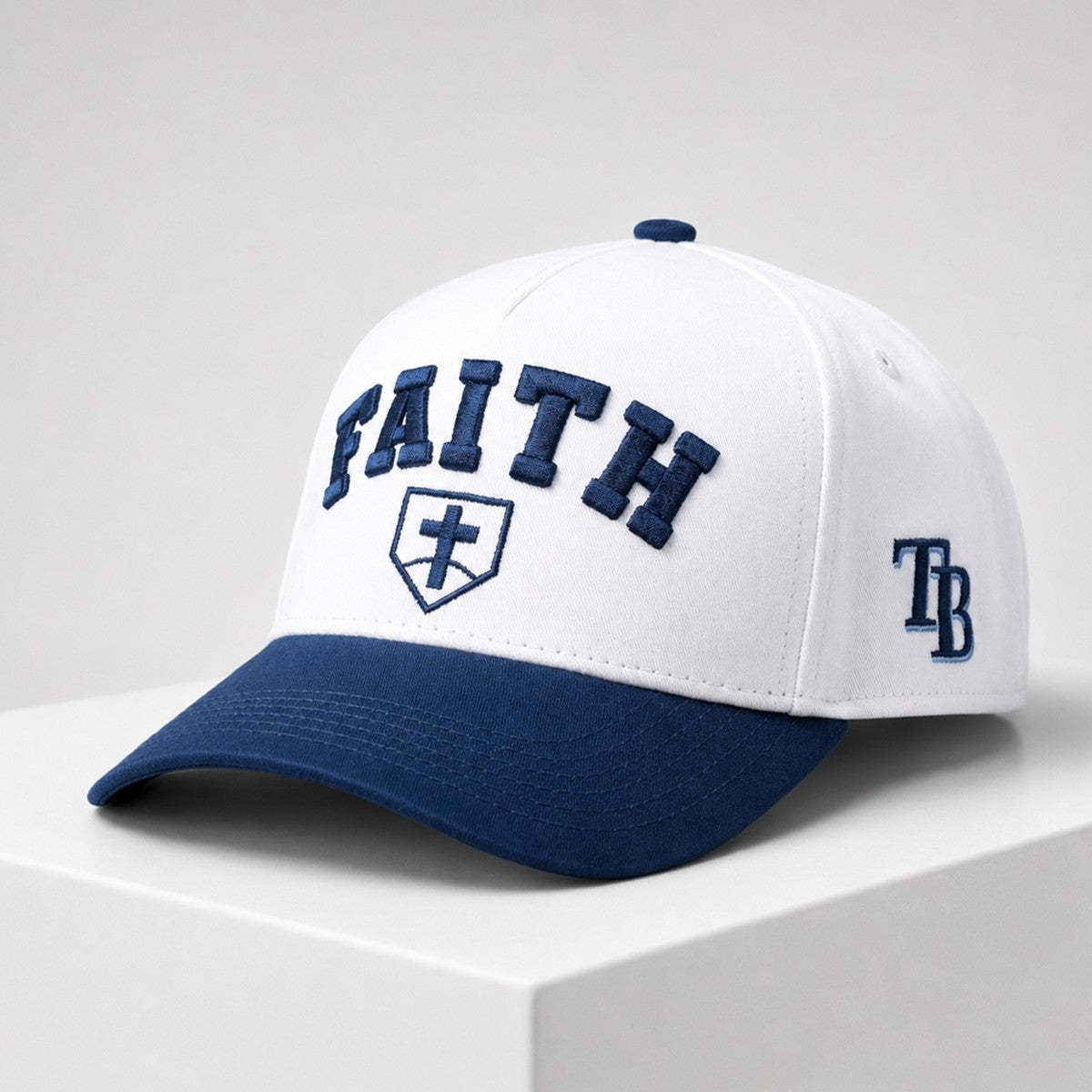 Tampa Bay Rays Faith Embroidered Hat 2026 Rays Merch Christian Gift Ideas For Dad - Merchluma