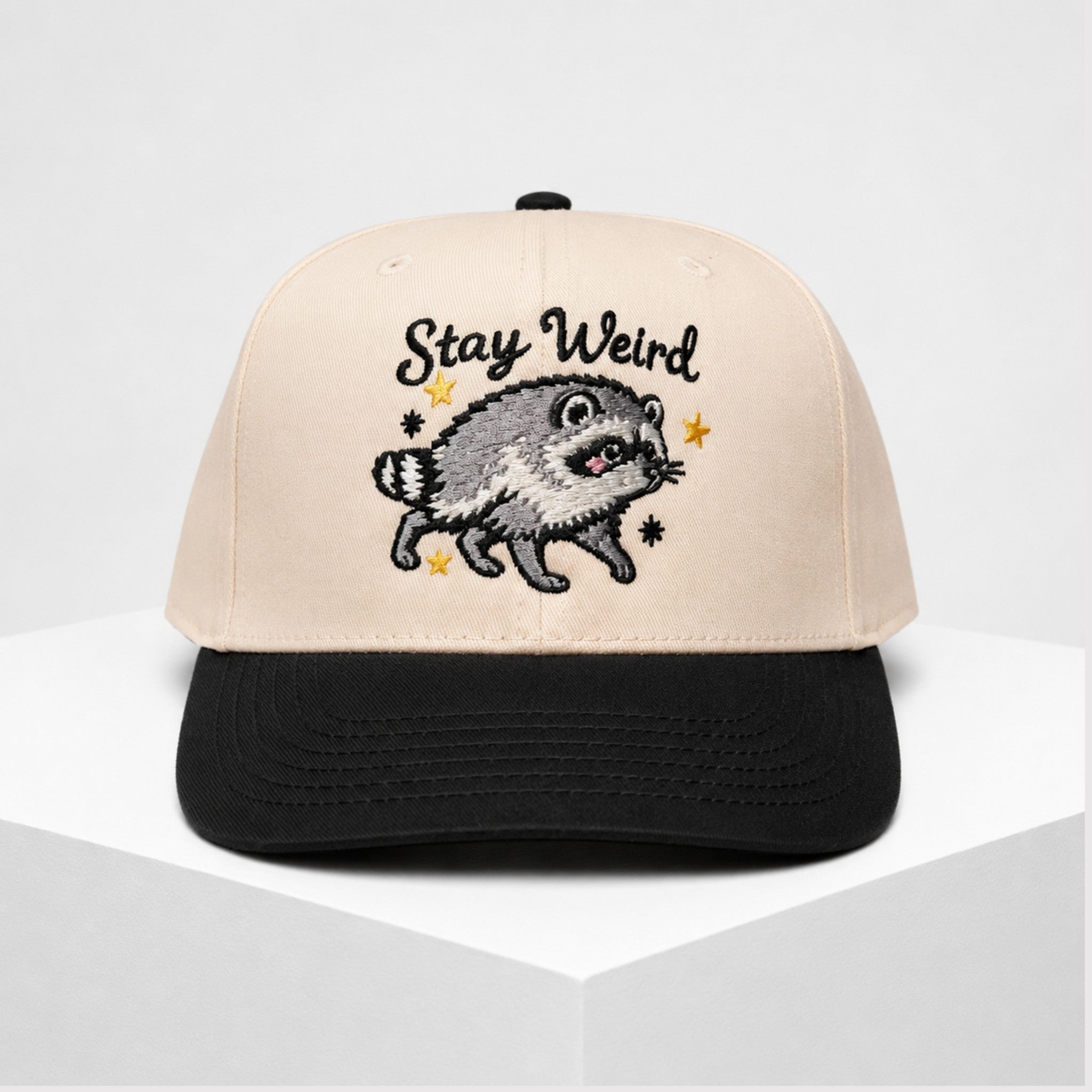 Jimothy Stay Weird 2026 Hat Embroidered Jimothy Racoon Funny Meme Cap Gifts For Friends - Merchluma
