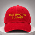 Hot Jimothy Summer Hat Red Embroidered Jimothy Raccoon Cap Summer Gifts For Friends - Merchluma