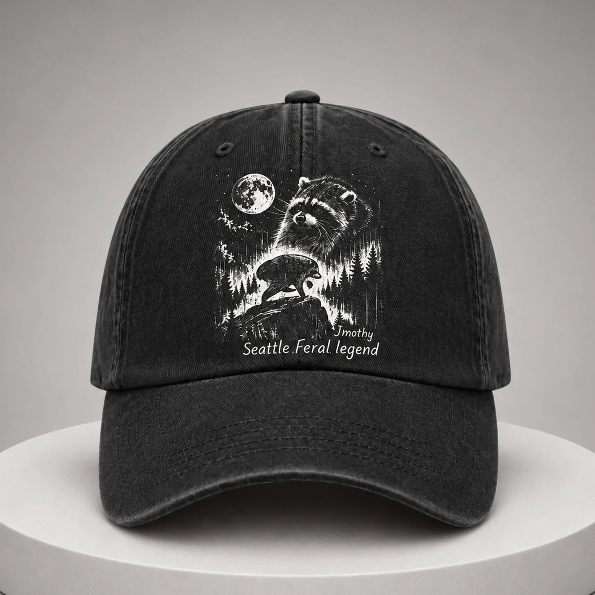 Jimothy Seattle Feral Legend Hat Jimothy Raccoon Hat Funny Meme Cap Gifts For BFF - Merchluma