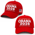 Obama 2028 USA Flag Hat Embroidered Election Humor Hat Gifts For Political - Merchluma