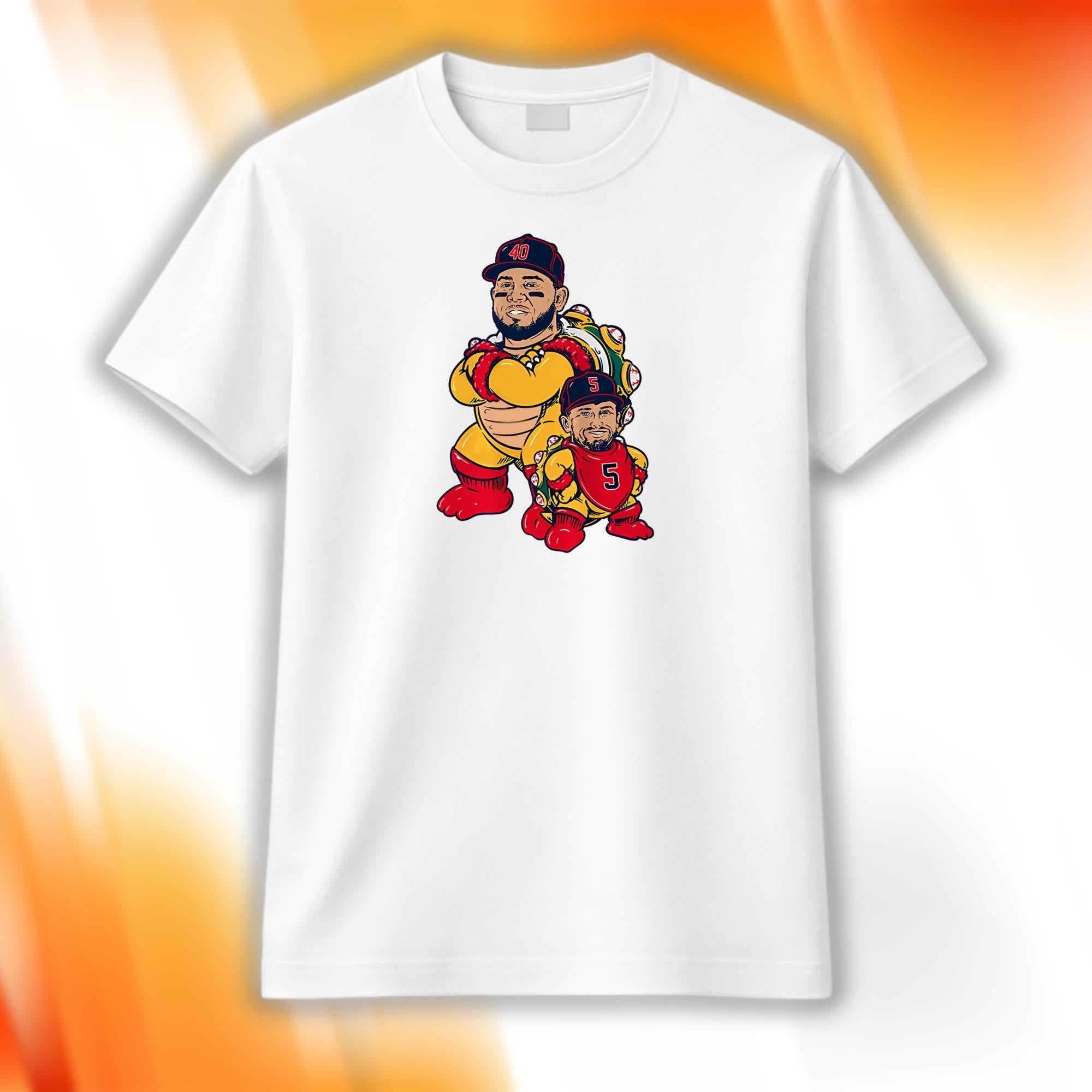 Willson Contreras And Caleb Durbin Mini Bowser Shirt Boston Red Sox Merch Fan Gear - Merchluma