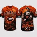 Georgia Bulldogs Haunted Night Halloween Baseball Jersey Bulldogs Merch Gifts For BFF - Merchluma