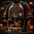 Arizona Wildcats X Halloween Merch Fangs For The Win T-Shirt Gift For Football Lovers - Merchluma