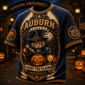 Auburn Tigers Merch 2026 Haunt The Plains War Eagle T-Shirt Pumpkin Halloween Apparel Gifts - Merchluma