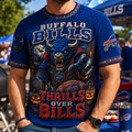 Buffalo Bills Halloween Shirt Thrills Over Bills Tee Buffalo Bills Merch Gift For Football Fan - Merchluma