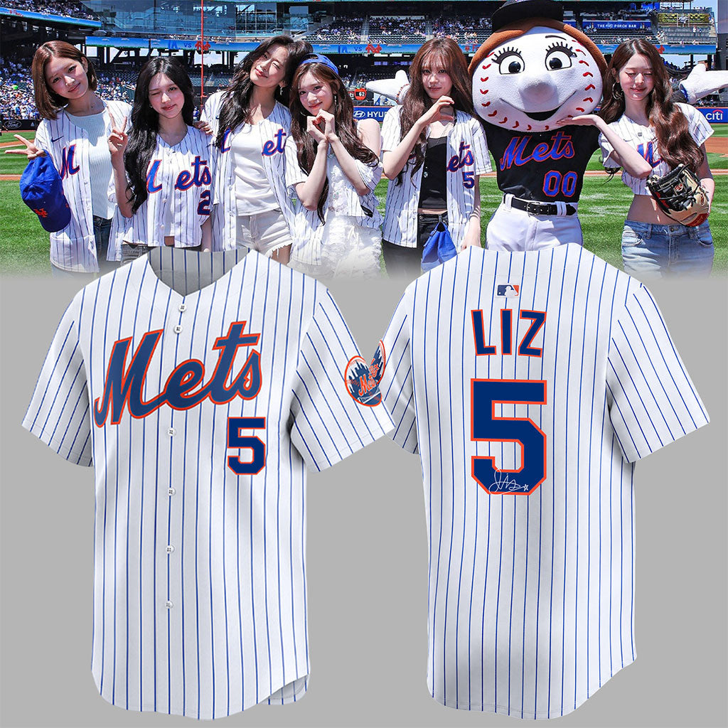 New York Mets x IVE Liz #5 Baseball Jersey 2026 Mets Merch Best Gifts For Baseball Lovers - Merchluma