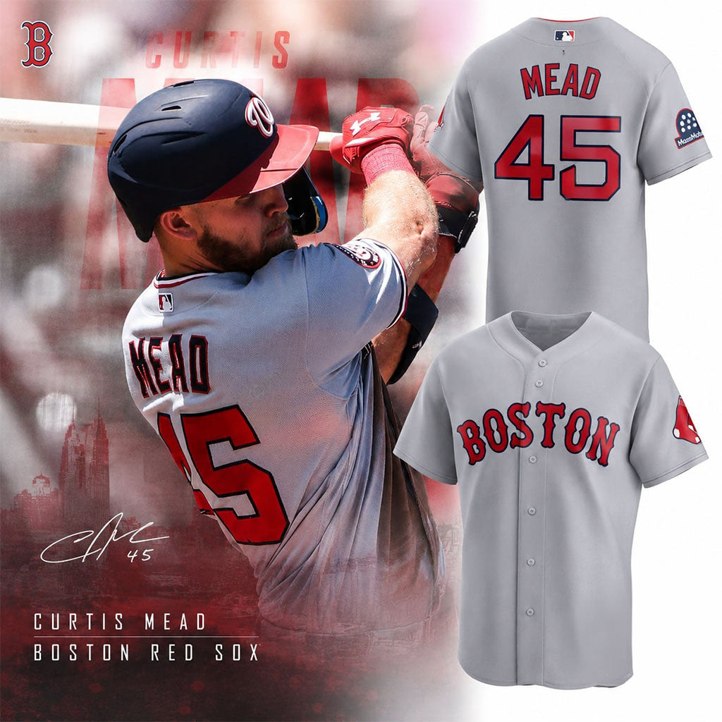 Boston Red Sox Curtis Mead #45 Baseball Jersey Boston Red Sox Merch Gifts For Baseball Fan - Merchluma