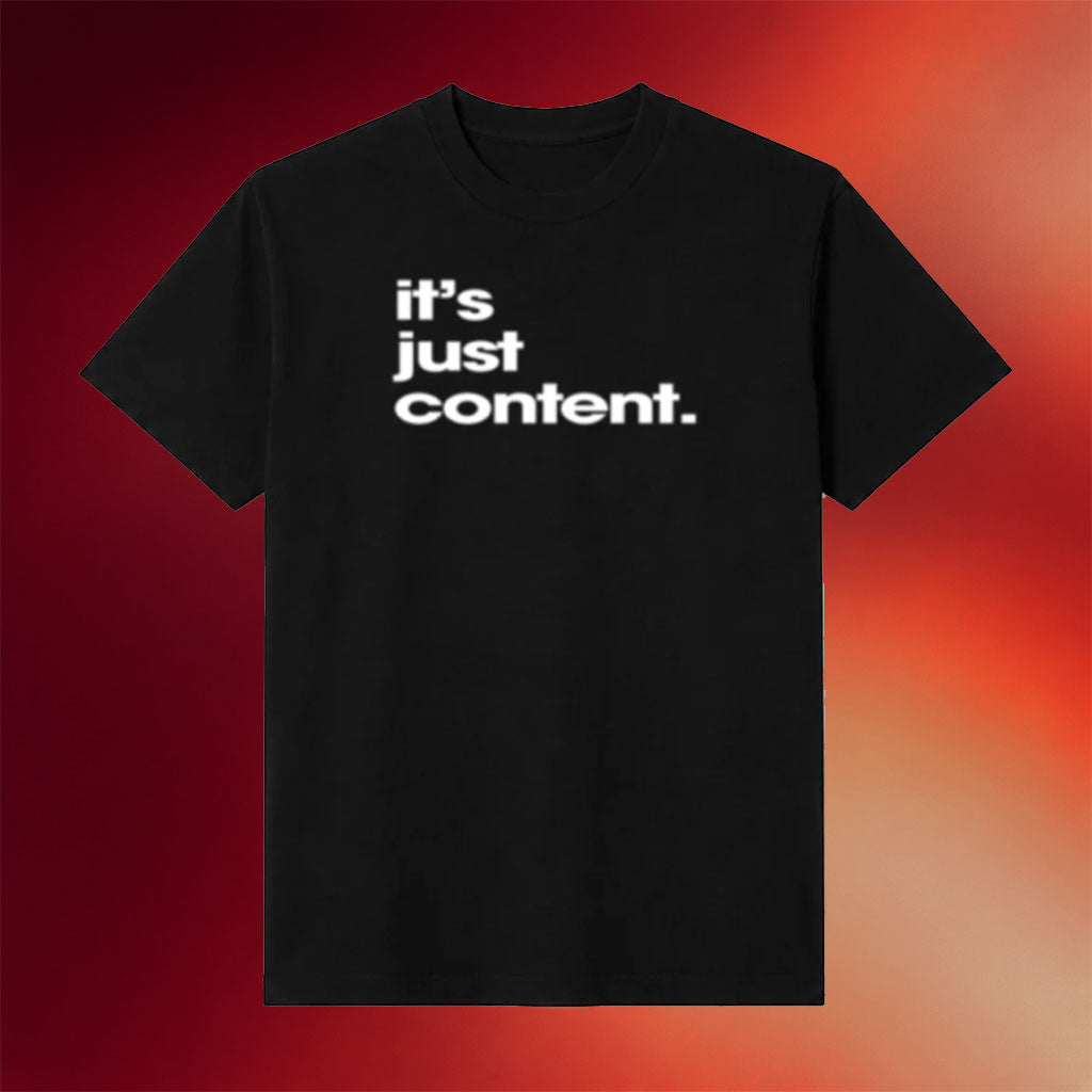 It's Just Content Merch Tylil James 2026 It's Just Content Blur T-Shirt Black Gift For BFF - Merchluma