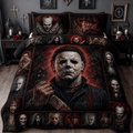 Halloween Horror Characters Quilt Bedding Set Halloween Bedroom Decor Gifts For Friends - Merchluma