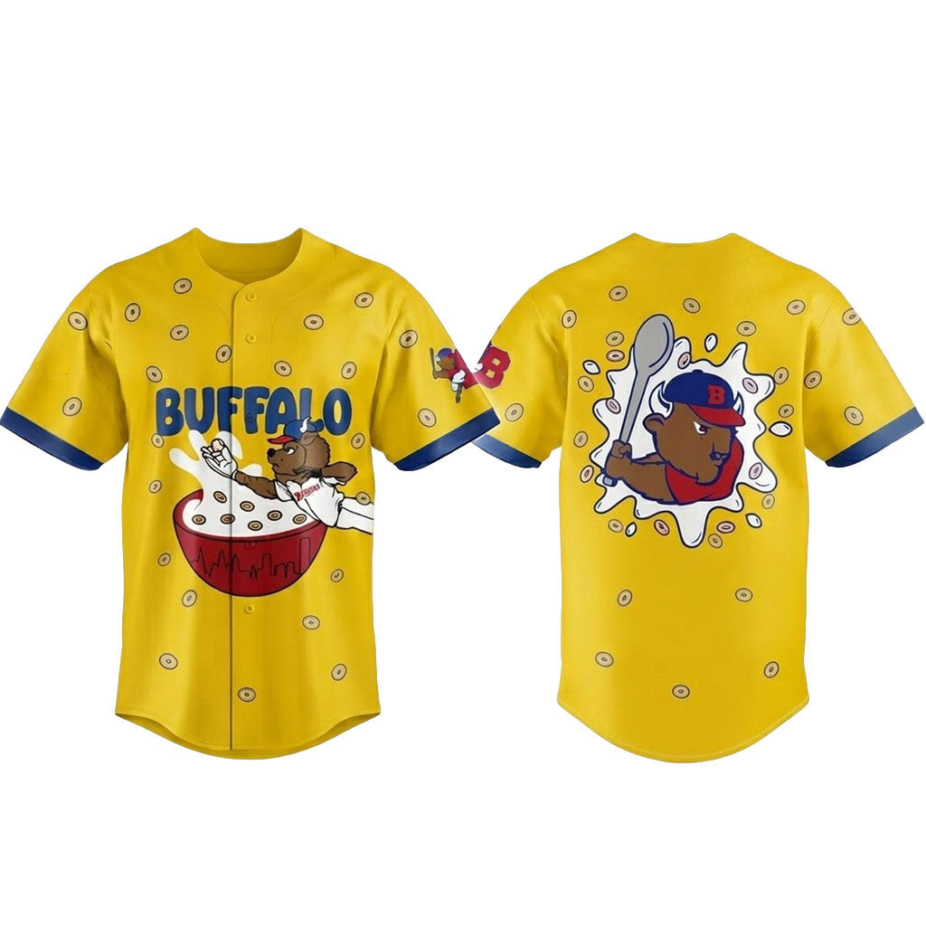 Buffalo Bisons Cheerios Night At The Ballpark Baseball Jersey Buffalo Bisons Merch Gift For Fan - Merchluma