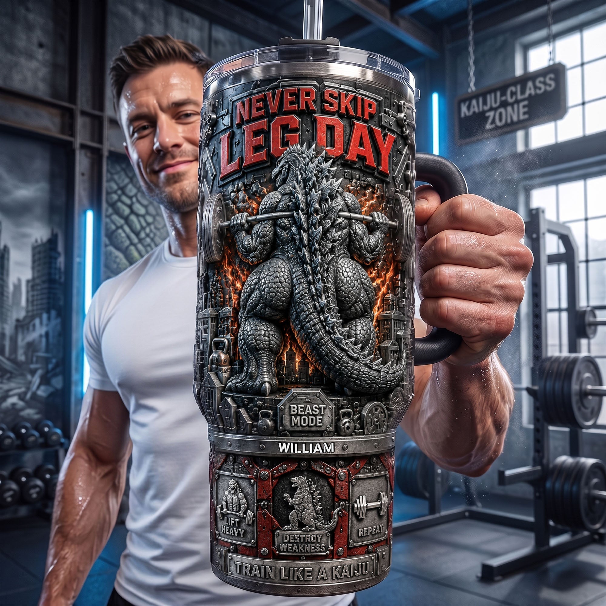 Personalized Never Skip Leg Day Tumbler Funny Cup Gifts For Gymers - Merchluma