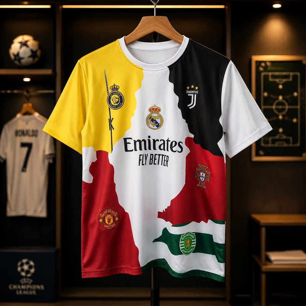 Cristiano Ronaldo Iconic Career Clubs Journey T-Shirt Gifts For Ronaldo Fans - Merchluma