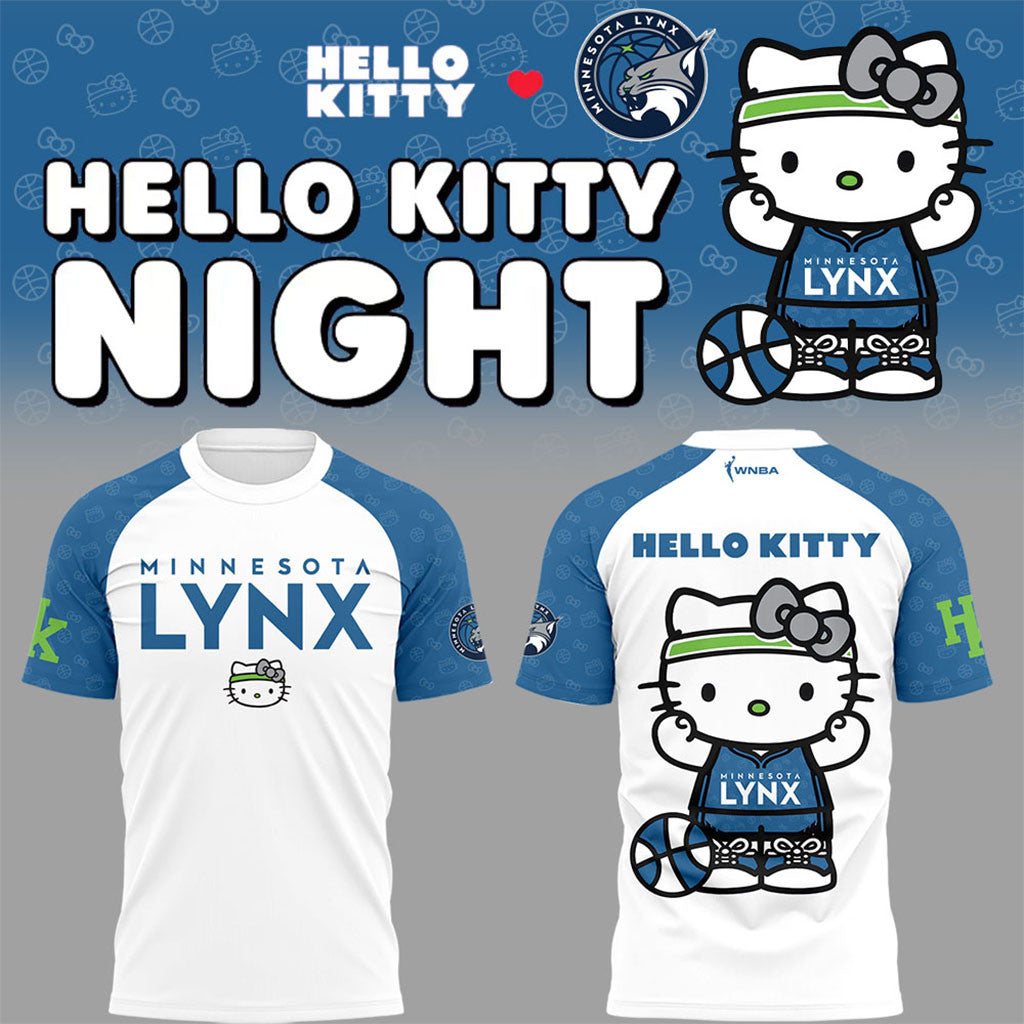 Minnesota Lynx x Hello Kitty Night Shirt Minnesota Lynx Merch Cool Gifts For Basketball Fans - Merchluma