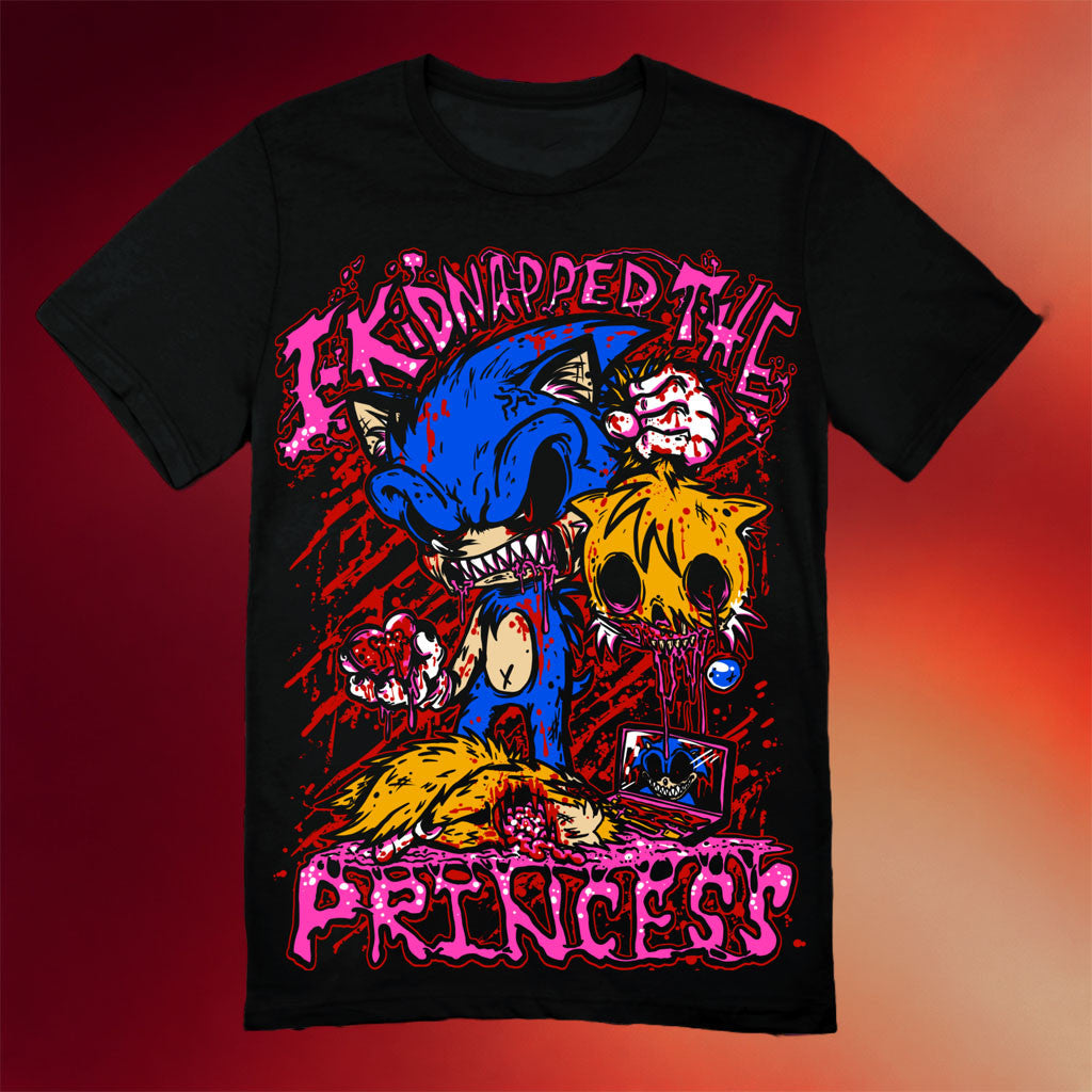 I Kidnapped The Princess Merch 2026 Sonic T-Shirt Black Gift Ideas For Brothers - Merchluma