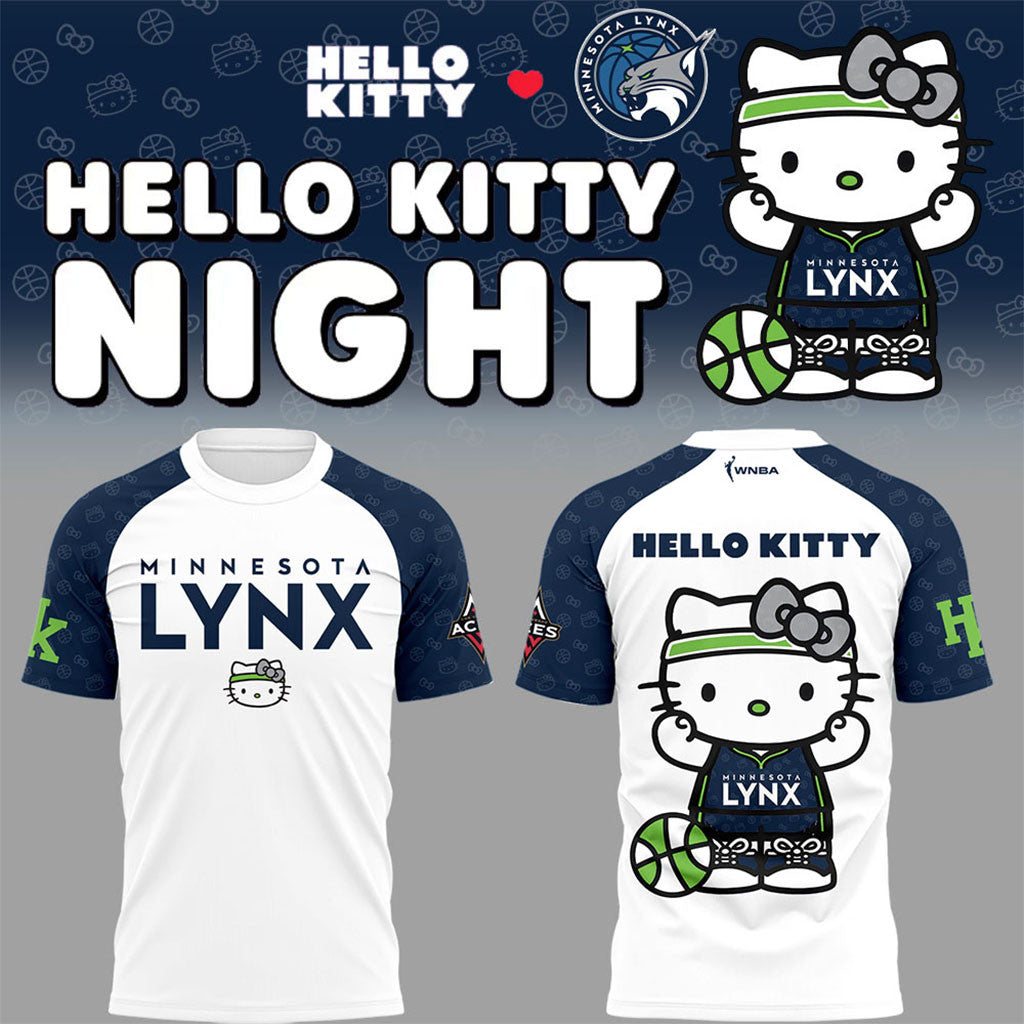 Minnesota Lynx x Hello Kitty Night Shirt Minnesota Lynx Merch Good Gifts For Basketball Fans - Merchluma