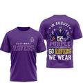Baltimore Ravens In August We Wear Purple Overdose Awareness Shirt Ravens Merch Fans Gifts - Merchluma