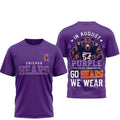 Chicago Bears In August We Wear Purple Overdose Awareness Shirt Chicago Bears Merch Fan Gifts - Merchluma