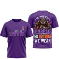 Cleveland Browns In August We Wear Purple Overdose Awareness Shirt Browns Merch Fans Gifts - Merchluma