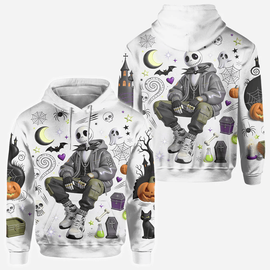 Personalized Jack Skellington The Nightmare Before Christmas Hoodie Cool Halloween Apparel - Merchluma