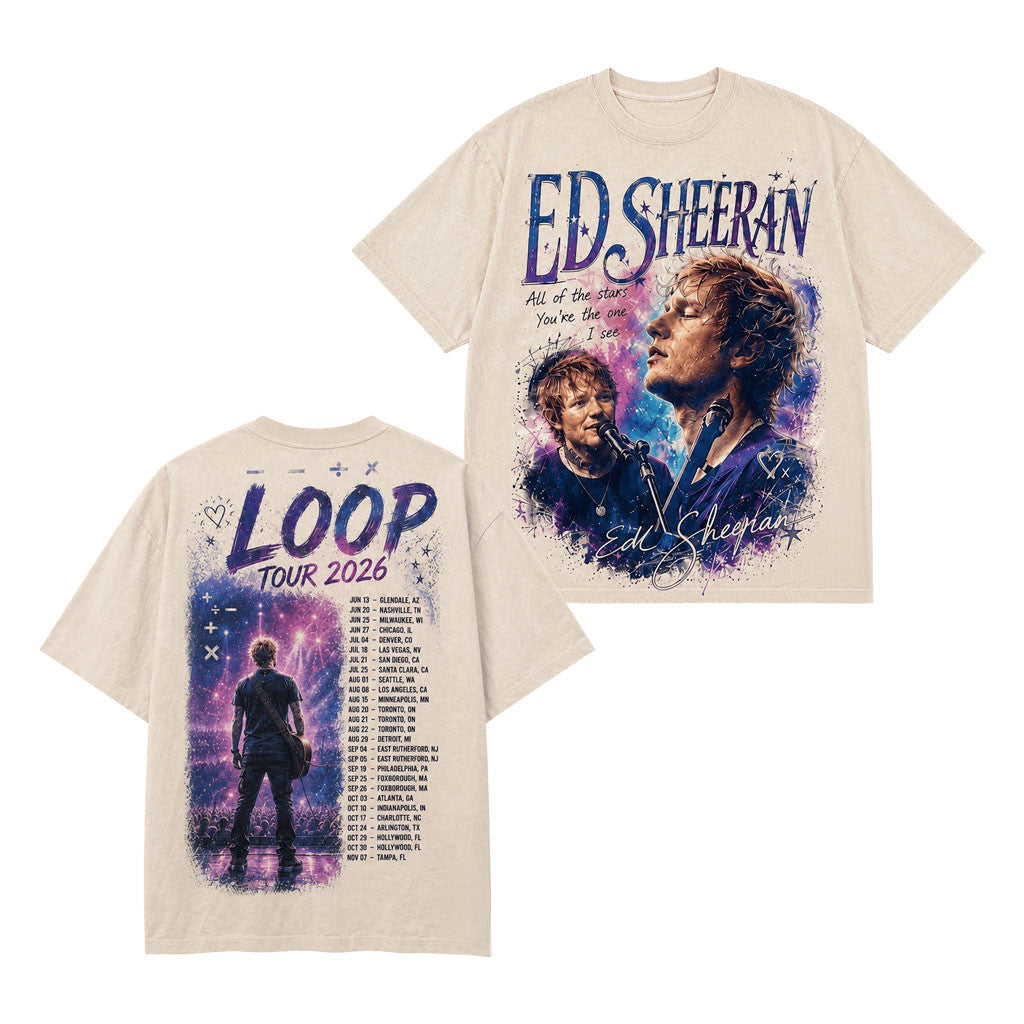 Ed Sheeran Loop Tour 2026 T-Shirt Ed Sheeran Merch Best Gifts For Music Lovers - Merchluma