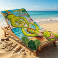 Custom I Love You To The Beach And Back Beach Towel Summer Merch Vacation Gifts For Couples - Merchluma