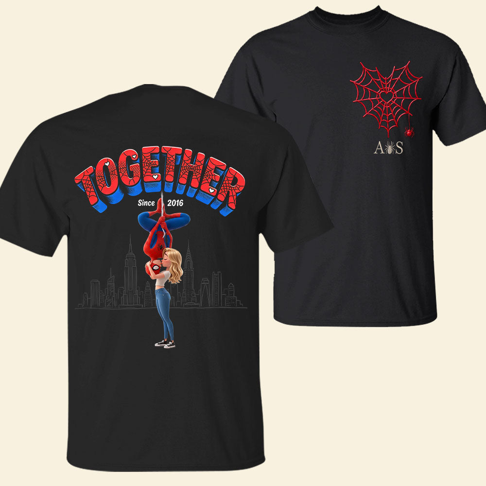 Spiderman Together Forever Shirt Funny Couple T-Shirt Gifts For Him Her - Merchluma