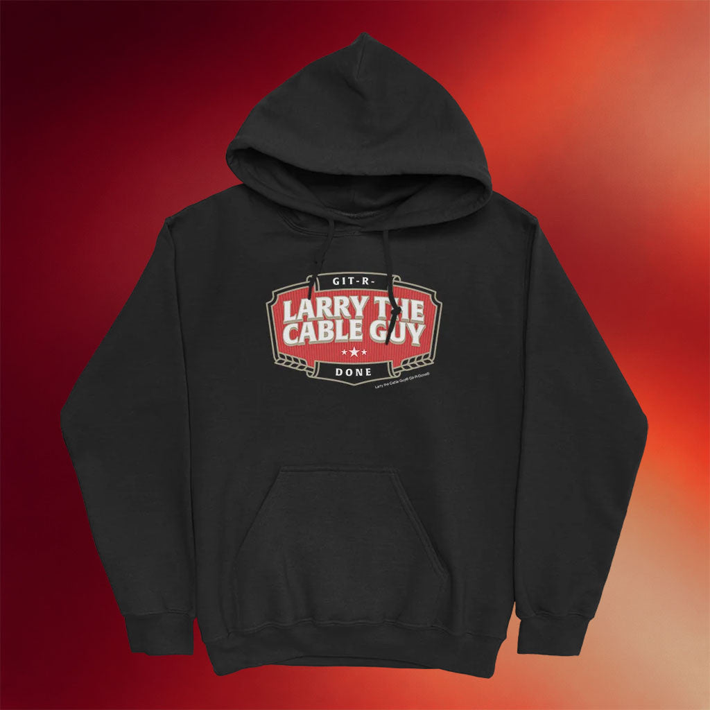 Larry The Cable Guy Merch 2026 Beer Label Hoodie Black Best Birthday Gift For Husband - Merchluma