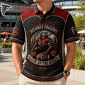 Atlanta Falcons Halloween Rise Up The Dead Polo Shirt Atlanta Falcons Merch Football Fan Gift - Merchluma