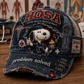 HOSA X Snoopy 2026 Future Health Professionals Distressed Hat Problem Solved Vintage Cap Gifts - Merchluma