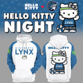 Minnesota Lynx x Hello Kitty Night Hoodie Minnesota Lynx Merch Basketball Enthusiast Gifts - Merchluma