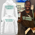 New York Liberty Merch Team Sabrina And Her Lesbians Hoodie Lesbians For Liberty Hoodie White - Merchluma