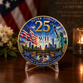 9 11 Never Forget 25Th Anniversary 2001 2026 Commemorative Coin Twin Towers Patriot Day Merch - Merchluma