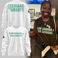 NY Liberty Merch Team Sabrina And Her Lesbians Sweatshirt Lesbians For Liberty Crewneck White - Merchluma