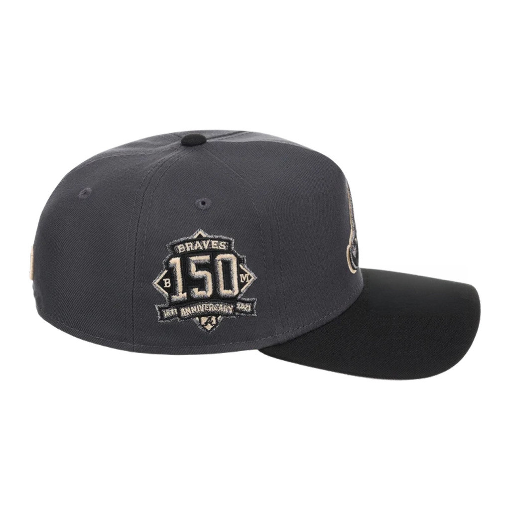 Lids Hat Drop Merch Atlanta Braves Graphite Balance Hat Embroidered Braves 150th Anniversary Hat - Merchluma
